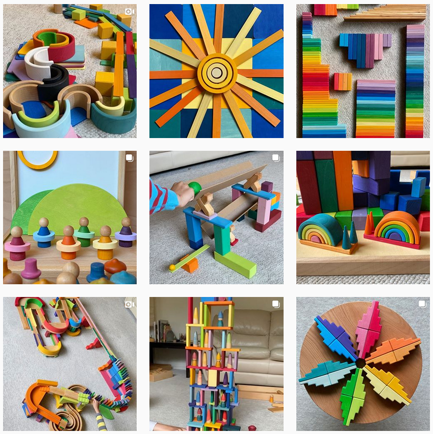building with rainbows instagram feed