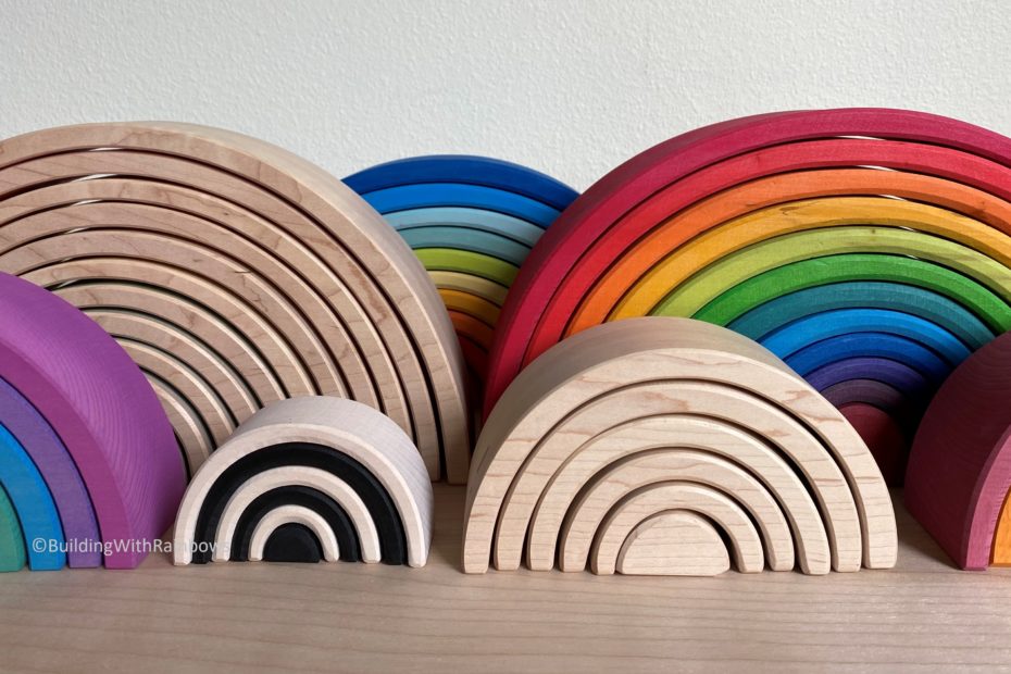 wooden rainbows, grimm's ocamora, myers