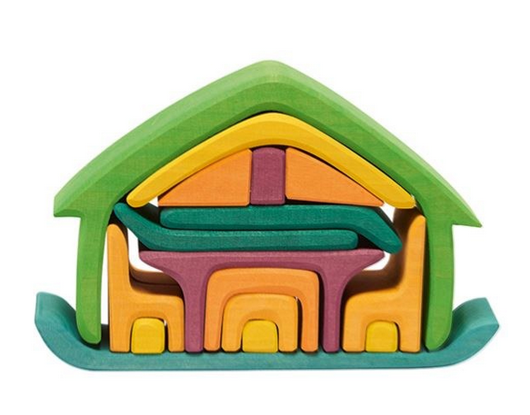 gluckskafer stacking house in green