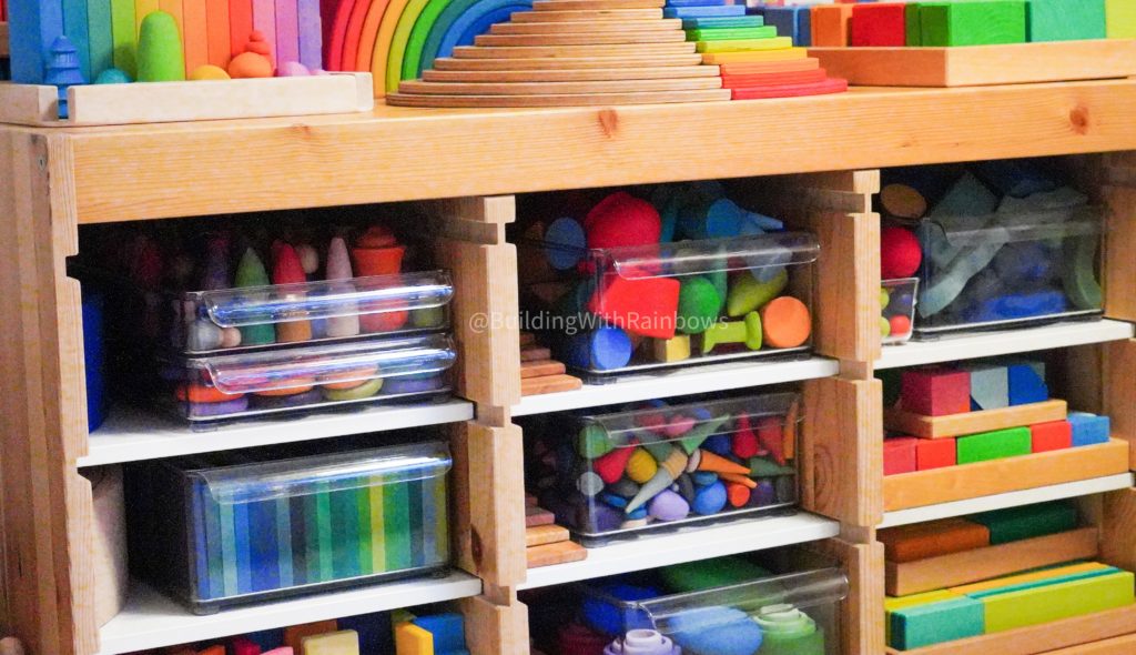 building with rainbows wooden toys